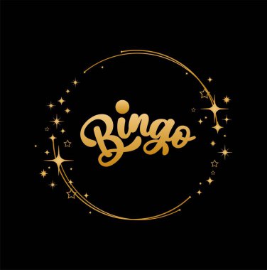 Siyah arkaplan üzerine bingo metni