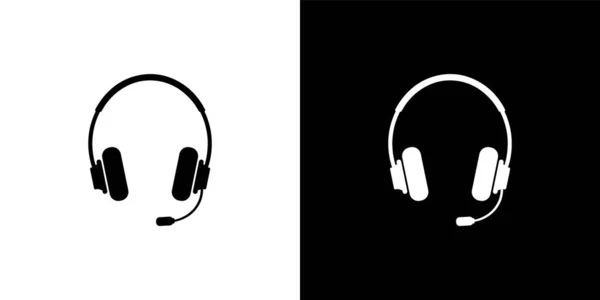 Headphone Icon White Background — Stock Vector