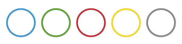 Cadre Modèle Cercle Sur Fond Blanc — Image vectorielle