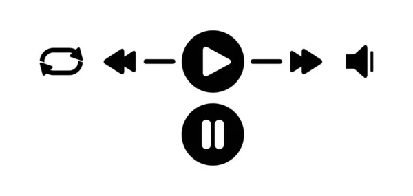 アイコンを再生する ビデオプレーヤーのアイコンベクトル — ストックベクタ