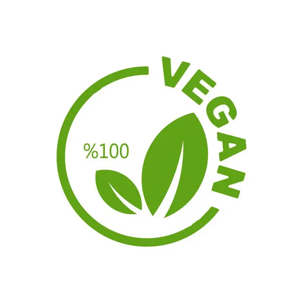 Ícone Vegan Fundo Branco — Vetor de Stock