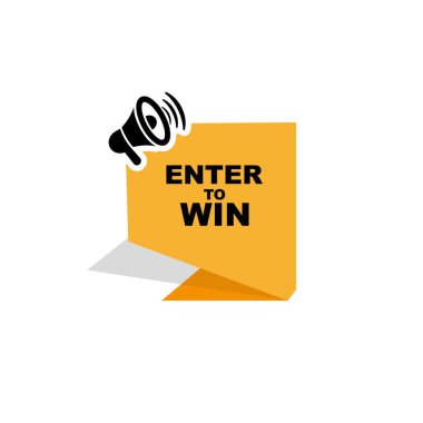 Kazanma işaretini beyaz arkaplanda girin