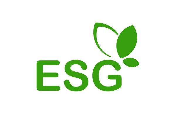Esg Icons White Background — Stock Vector