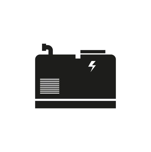 Generator Pictogram Witte Achtergrond — Stockvector