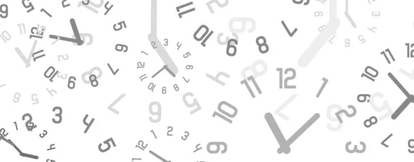 Тло Часу Круглими Настінними Годинниками — стоковий вектор