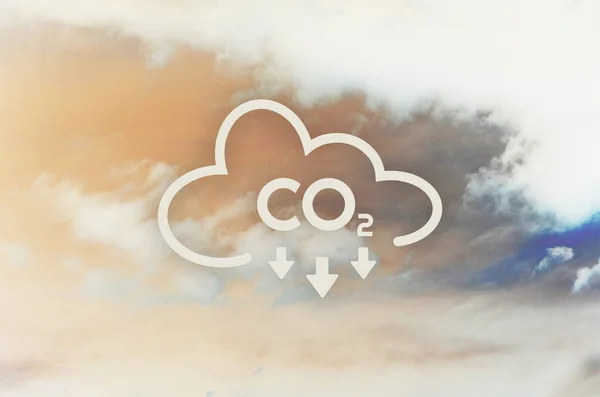 Reducir Las Emisiones Co2 Para Detener Cambio Climático Fondo Energía — Foto de Stock