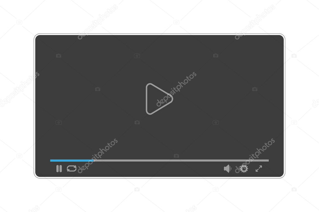 Play icons. Video player icon vector.