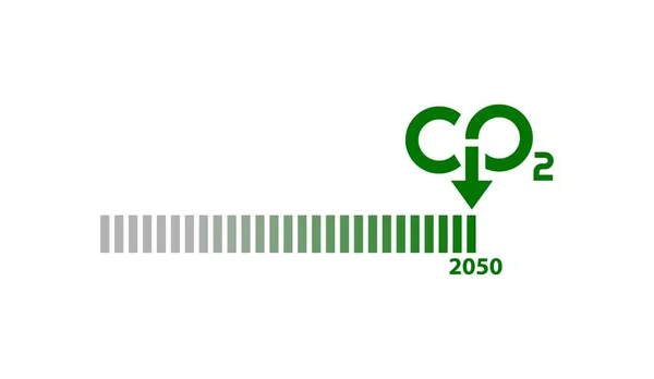 Zmniejszenie Emisji Co2 Celu Powstrzymania Zmian Klimatu Tło Zielonej Energii — Wektor stockowy