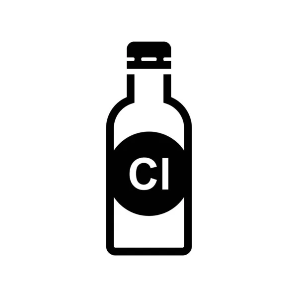 Chlor Symbol Auf Weißem Hintergrund — Stockvektor