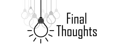 final thoughts sign on white background clipart