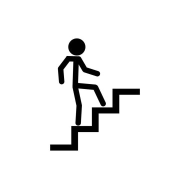 beyaz arkaplanda üst-alt merdiven simgesi