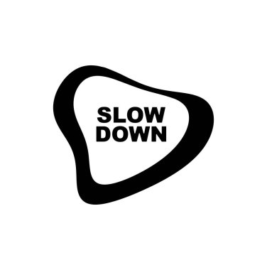 Beyaz arkaplanda yavaşlatma işareti