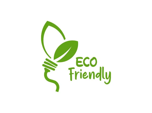 Eco Friendly Text White Background — Stock Vector