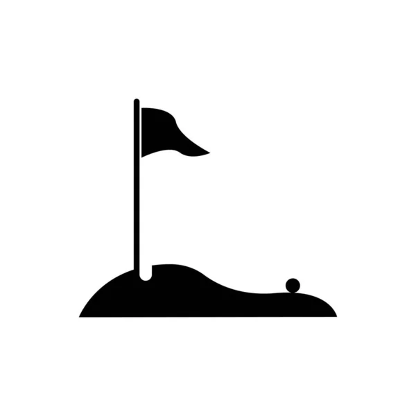 Minigolf Symbol Auf Weißem Hintergrund — Stockvektor