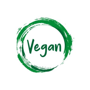 Beyaz arkaplanda vegan simgesi