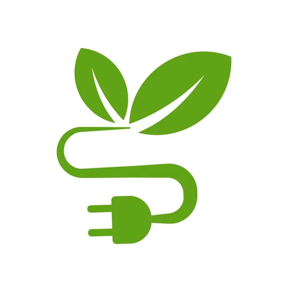 Grüne Energie Symbol Auf Weißem Hintergrund — Stockvektor