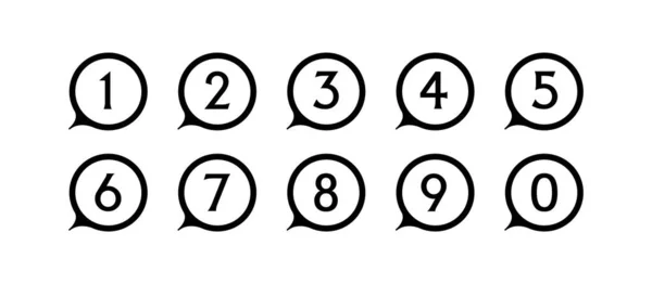 白色背景上的数字符号 — 图库矢量图片