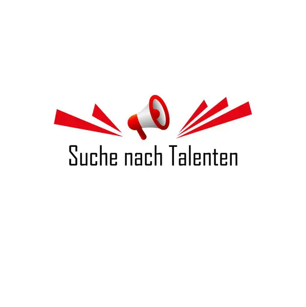 Suche Nach Persönlichem Text Auf Weißem Hintergrund Talente Deutscher Sprache — Stockvektor