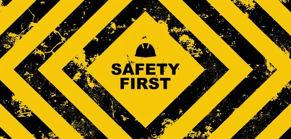 Safety First Sign Vector Icon — Stock Vector