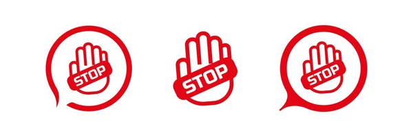 Stop Sfondo Bianco — Vettoriale Stock