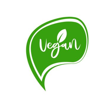 Beyaz arkaplanda vegan simgesi