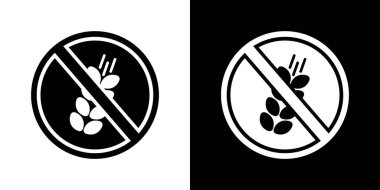 Beyaz arkaplanda glütensiz simge