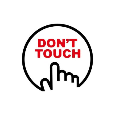 Beyaz arkaplandaki işaretlere dokunma