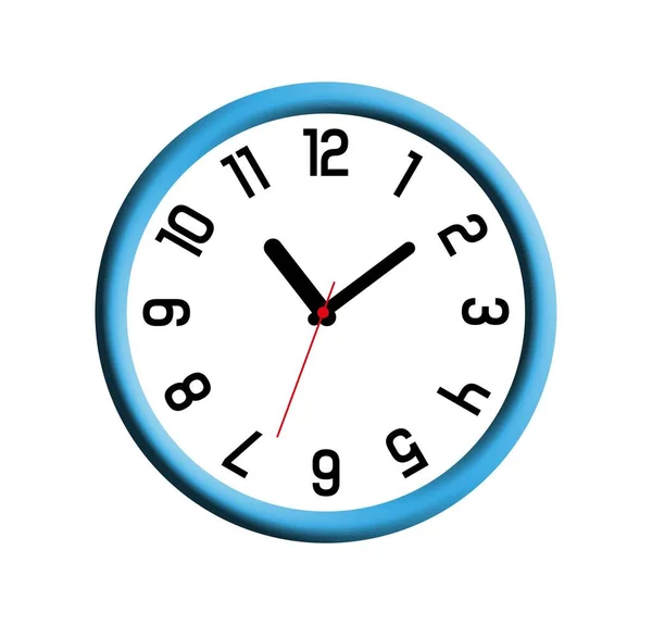 Wall Clock White Background — Stock Vector