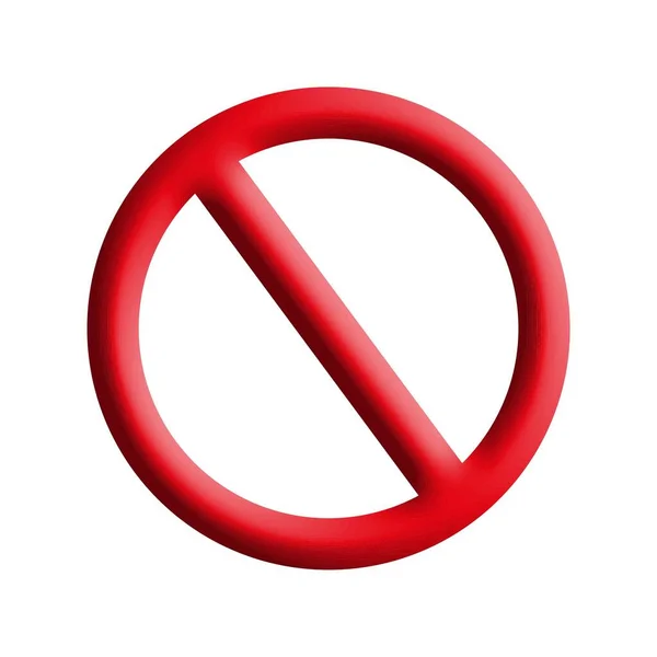 Icono Prohibido Sobre Fondo Blanco — Vector de stock