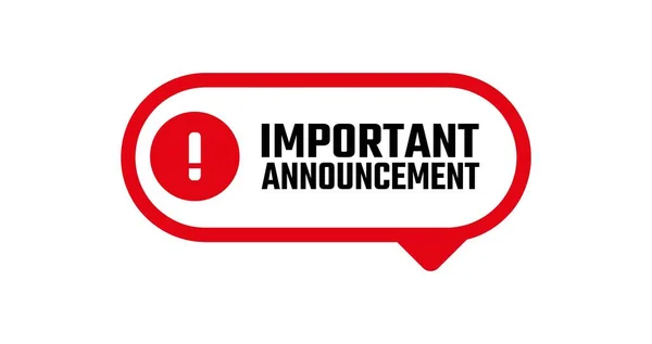 Important Announcement Sign Background — Stock Vector