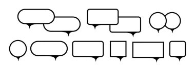 beyaz zemin üzerine konuşma balonu simgeler