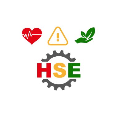 beyaz arkaplanda hse simgeleri