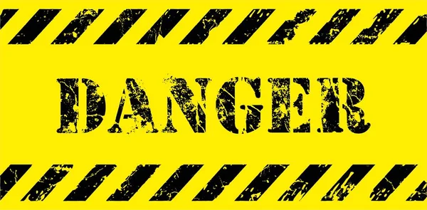 グランジストライプの警告サイン — ストックベクタ