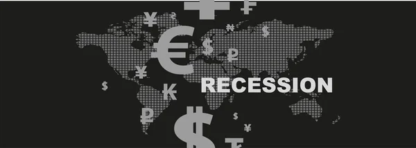 Hintergrund Der Weltweiten Rezession — Stockvektor