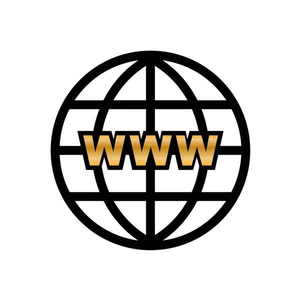 Wektor Ikony Internetowej Całym Świecie — Wektor stockowy