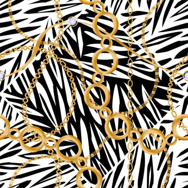 Değerli taşlar, altın zincirler ve incilerle süslenmiş kusursuz desenler..