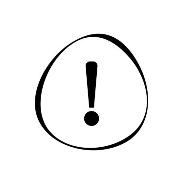 Beyaz arka planda dikkat levhası. Vektör simgesi.