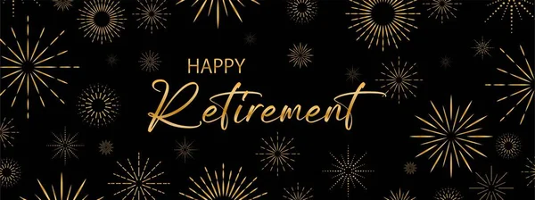 Happy Retirement Card White Background — Stock Vector