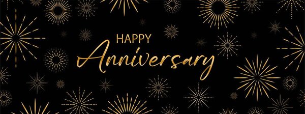 happy anniversary card on white background