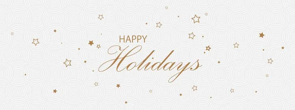 Happy Holidays Text Stars Background — Stock Vector