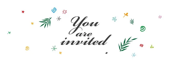 You Invited Text White Backgroud — Stock Vector