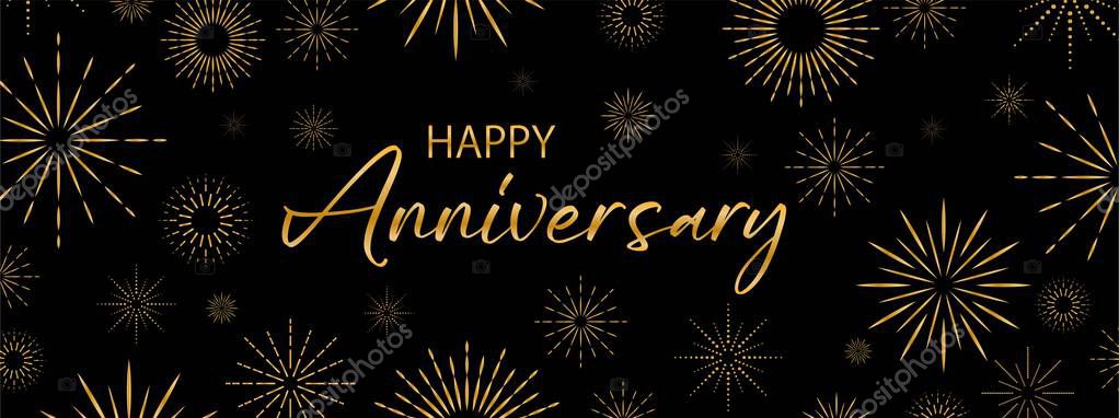 Happy anniversary card on white background