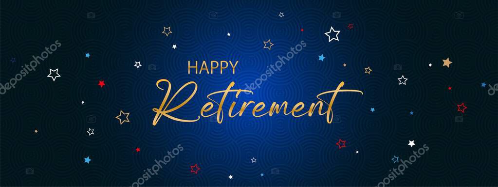 Happy retirement card  on white background