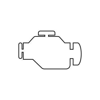 Beyaz arka plan üzerinde motoru simgesini