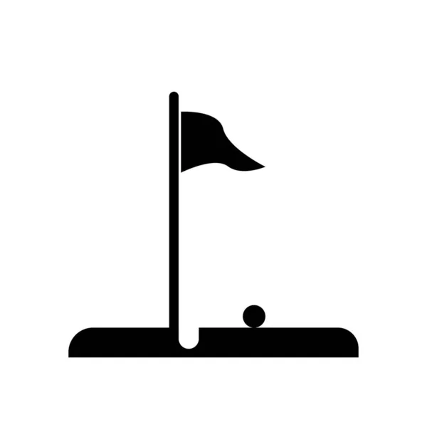 Ikona Mini Golfa Białym Tle — Wektor stockowy