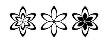 beyaz arkaplanda çiçek simgesi