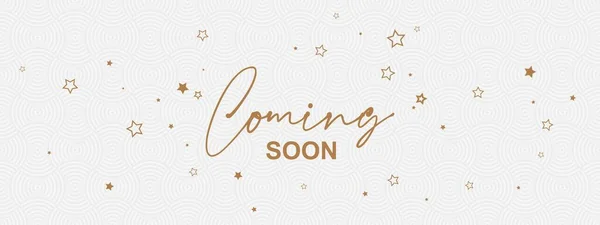 Coming Soon Text White Background — Stock Vector