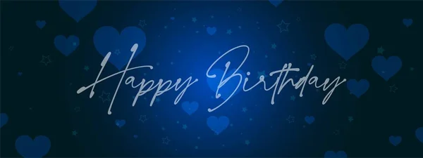 Текст Поздравления Днем Рождения Синем Фоне — стоковый вектор