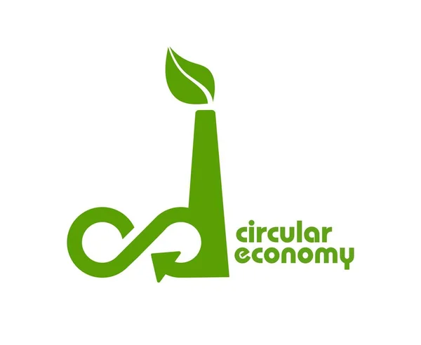 Circular Economy Icons White Background — Stok Vektör