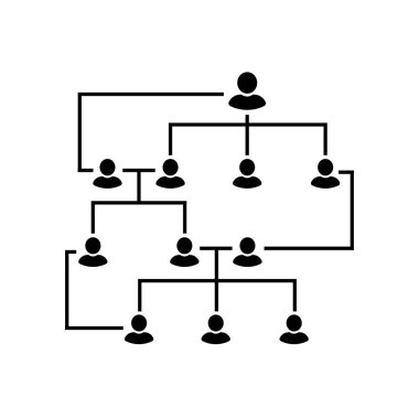 Beyaz arkaplanda aile ağacı simgesi